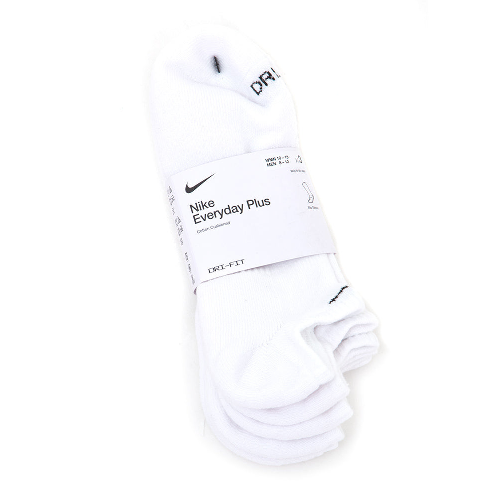 Everyday Plus Cush No Show Sock - 3 Pack (White)