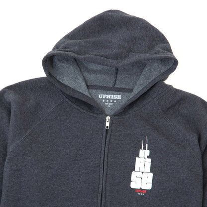 Youth Sears Tower Hooded Zip Up (Midnight Heather)