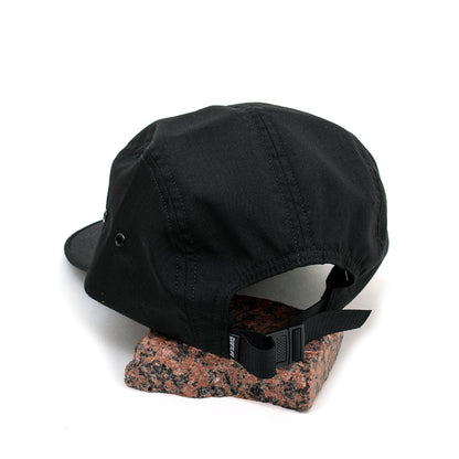 Foundation 5 Panel Strapback Camper Hat (Black)